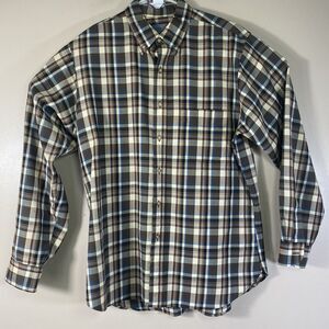 VTG Sir Pendleton Wool Shirt Men's Large Multicolor Plaid USA Cabin Core FLAW